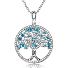 Load image into Gallery viewer, "I Love you Forever and Always" Heart Necklace Embellished with Swarovski Crystals in 18K White Gold Plated